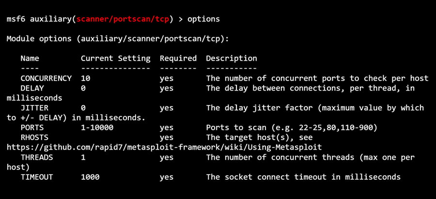 Options Terminal Console Output
