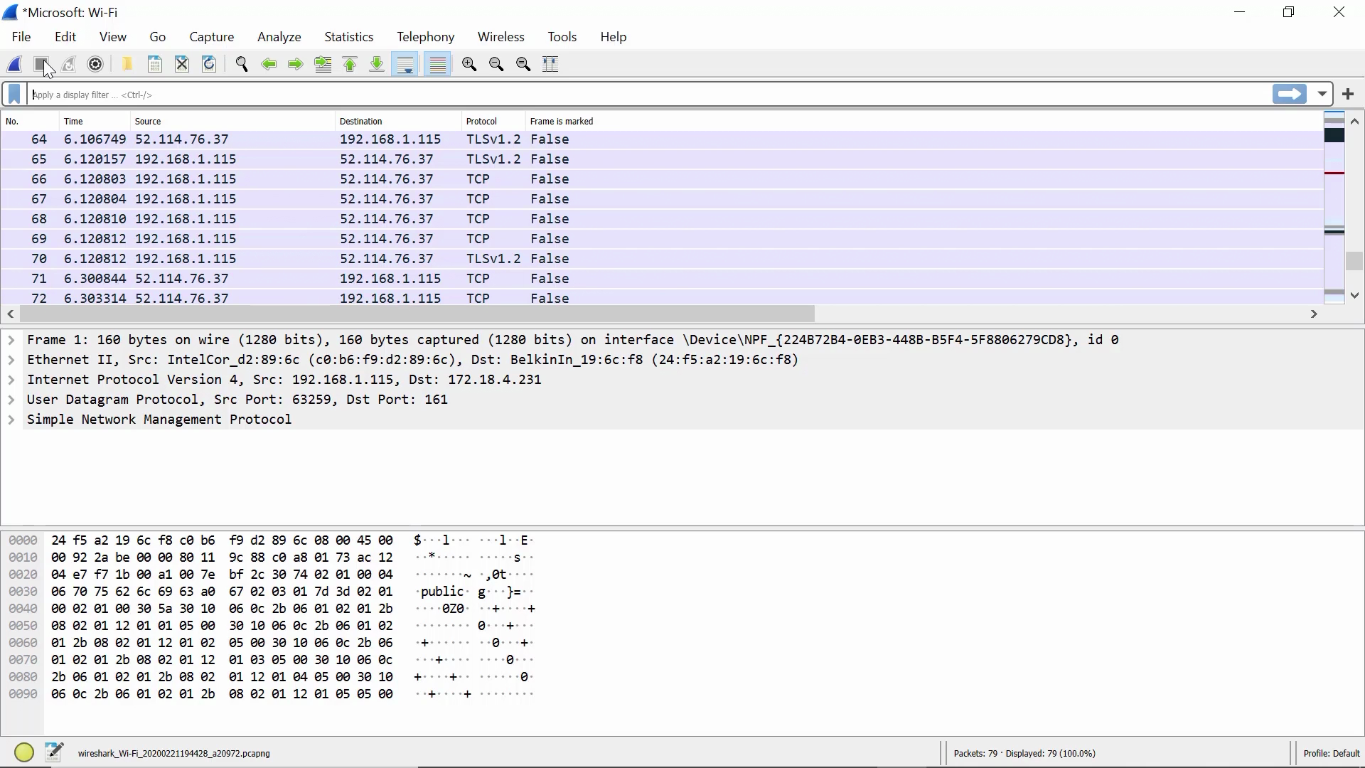 Packet capture stopped Red square grays out