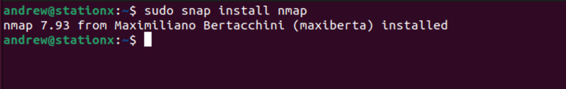 Install Nmap Using Snap