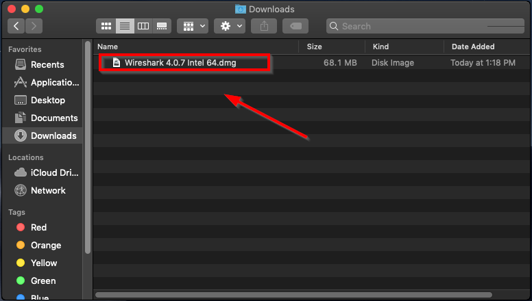 Next, locate your package in the Downloads folder and open it