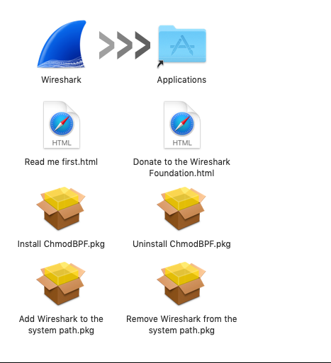 Wireshark installed on macOS
