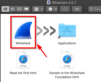 Select “Wireshark” to begin