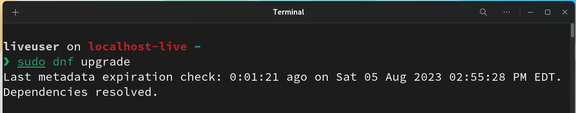 To upgrade all packages, use the following command