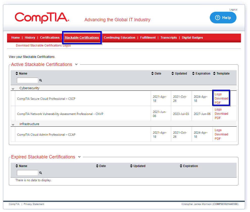 Stackable Certifications - CompTIA Website
