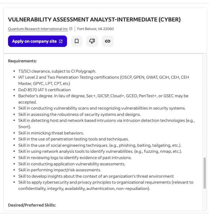 Vulnerability Assessment Analyst
