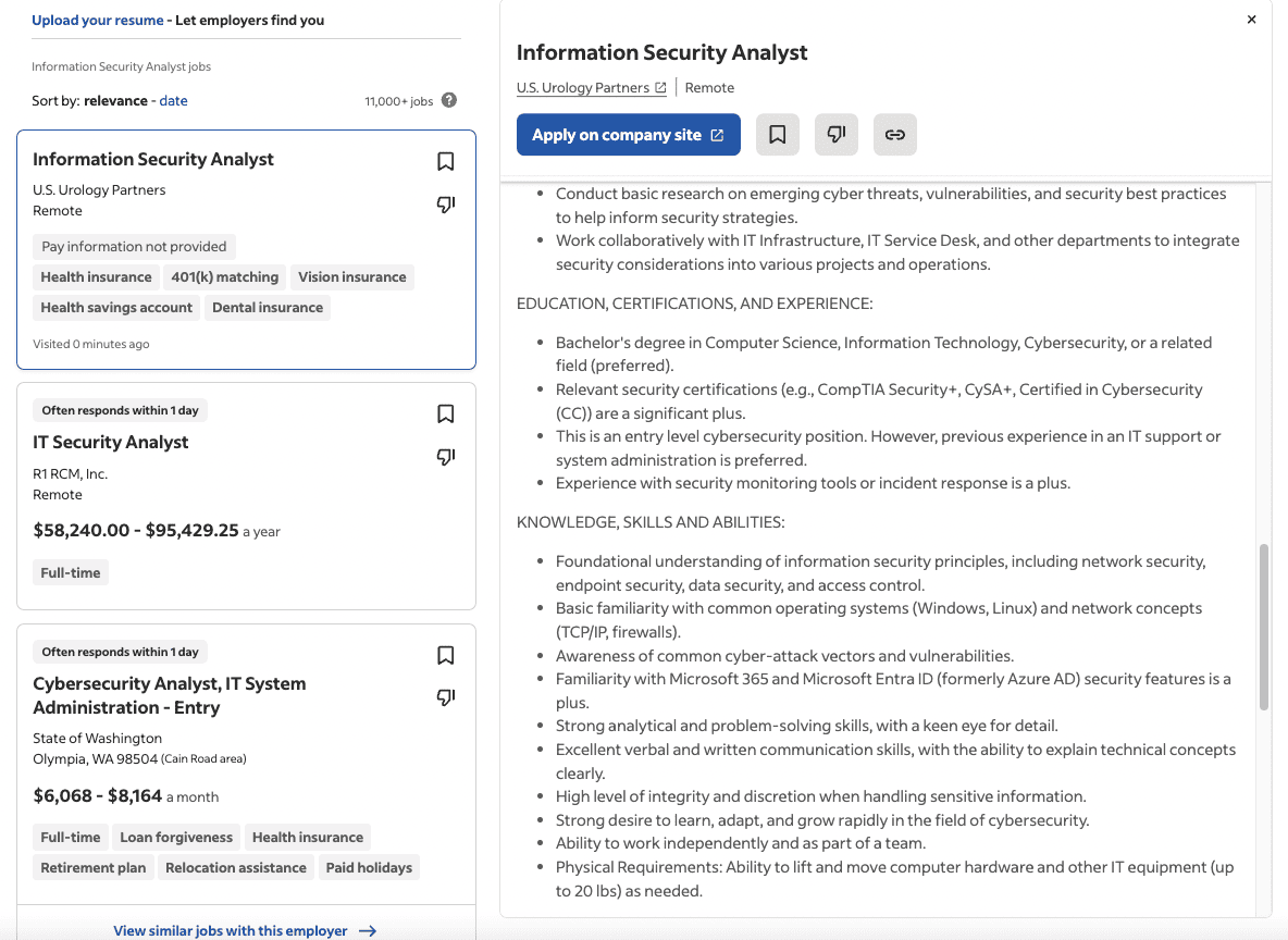 Information Security Analyst