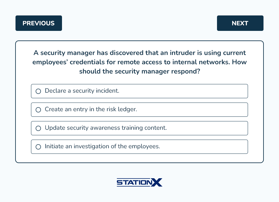 Domain 4 - Incident Management