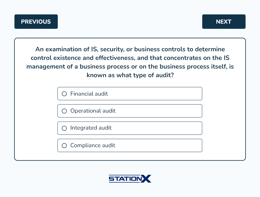 Domain 1 - Information System Auditing Process