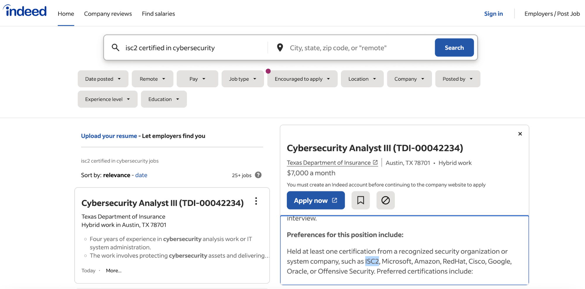25+ job openings for queries on “ISC2 Certified in Cybersecurity”
