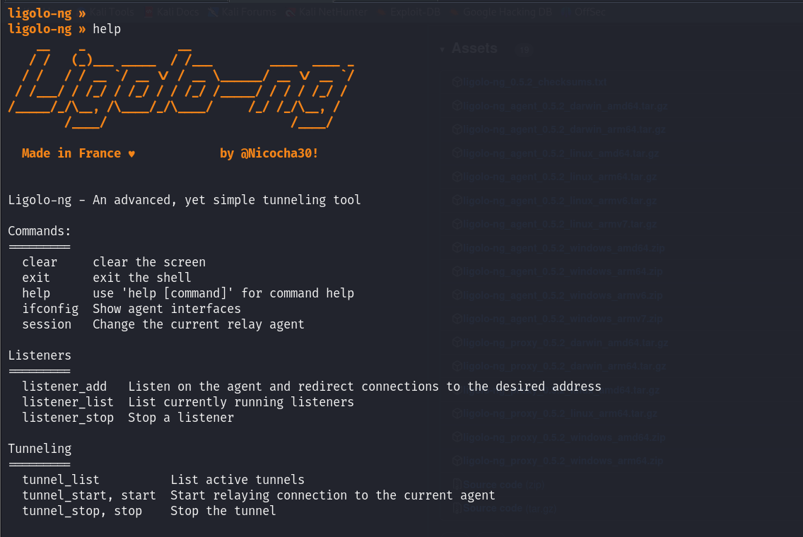 Starting with the “help” command