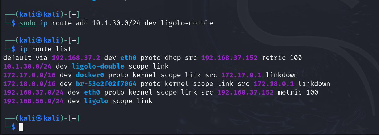 Sudo ip add route