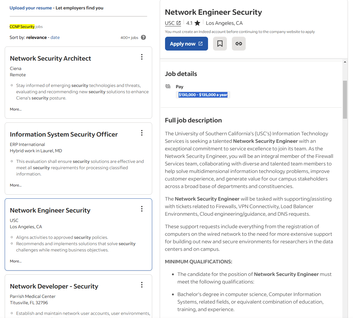 Network Engineer Security