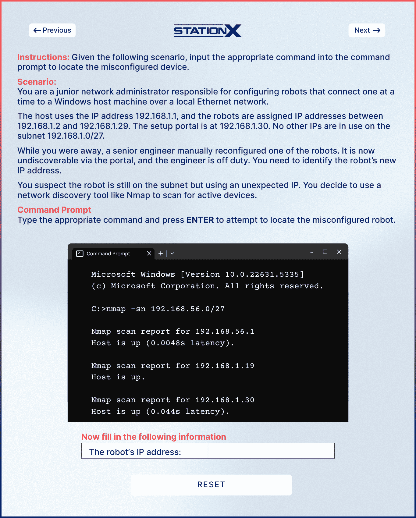 Scenario Question