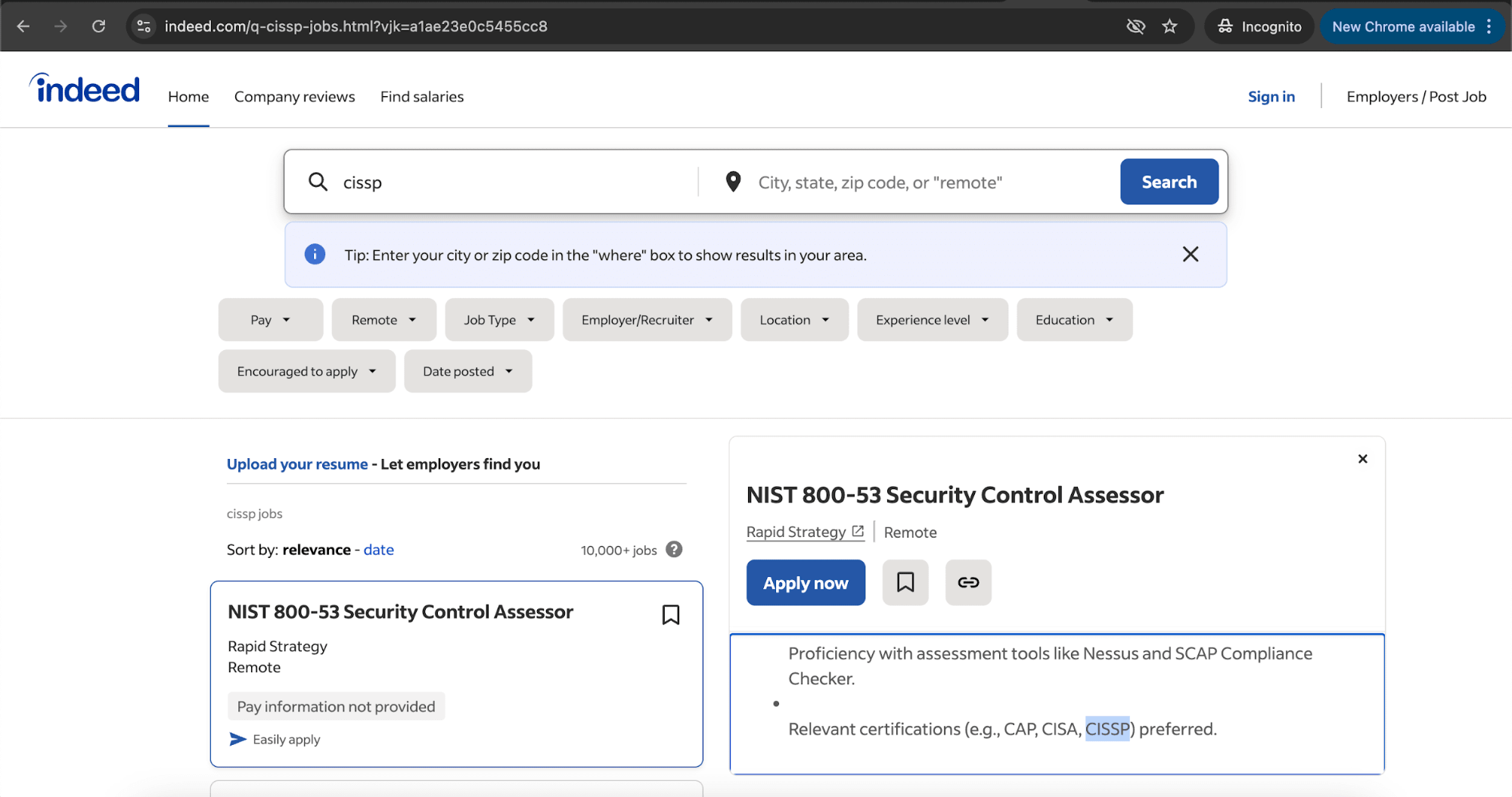 NIST 800-53 Security Control Assessor